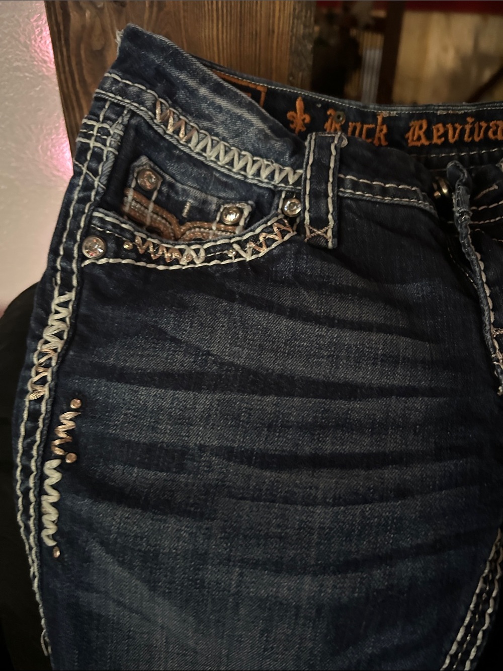 Rock Revival Womans Indigo Washed Slim Straight Jeans - Picture 4 of 8